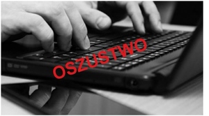 na zdjęciu widać laptop i napisz Oszustwo