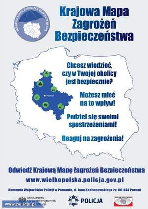 zdjęcie przedstawia plakat Krajowej Mapy Zagrożeń Bezpieczeństwa