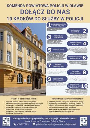 plakat 10 kroków by zostać policjantem