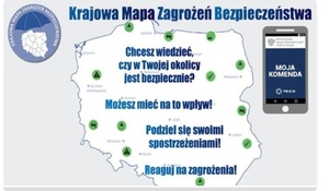 plakat promujący Krajową Mapę Zagrożeń Bezpieczeństwa