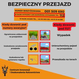 Bezpieczny przejazd kolejowy - informacja