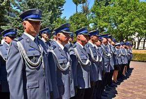 Policjantki i policjanci z Komendy Powiatowej Policji w Oławie