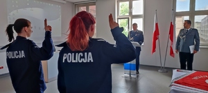 policjantki podczas składania Roty Ślubowania