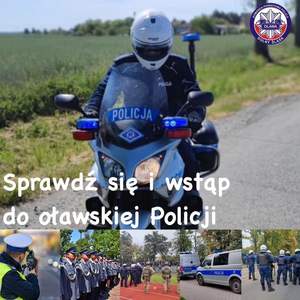 plakat - sprawdź się i wstąp do oławskiej Policji