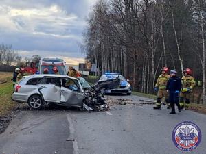 śmiertelny wypadek drogowy na trasie Oława - Stary Górnik