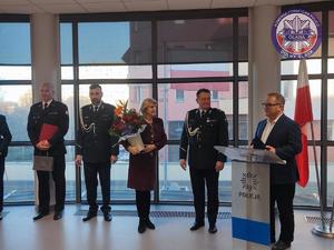 podziękowanie od Starosty oławskiego dla młodszego inspektora Artura Dobrowolskiego