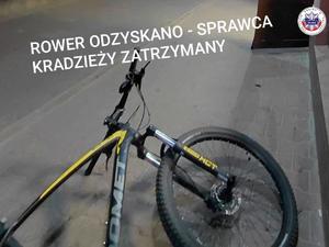 zdjęcie odzyskanego roweru
