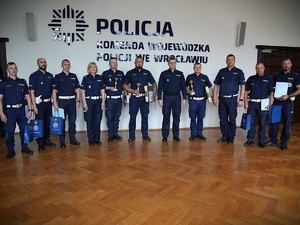 uczestnicy wojewódzkich eliminacji konkursu &quot;Policjant Ruchu Drogowego&quot;