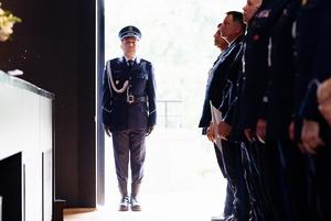 dowódca uroczystości nadkomisarz Grzegorz Łuków