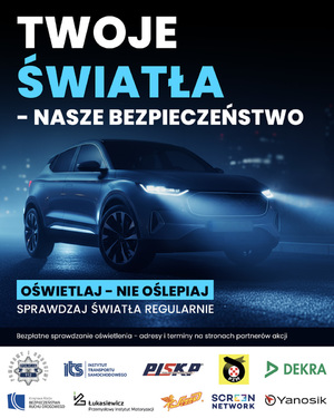 Twoje światła - nasze bezpieczeństwo - plakat reklamowy
