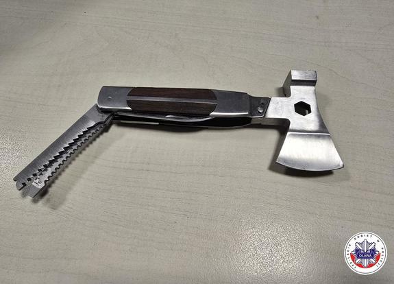 Toporek ujawniony przy zatrzymanym