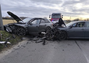 kolizja - samochód marki citroen i audi