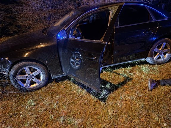 samochód zatrzymany po pościgu