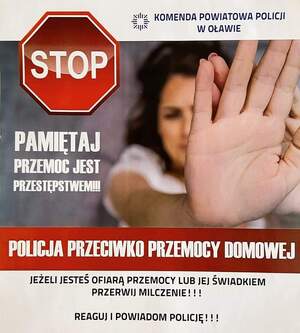 Stop, pamiętaj przemoc jest przestępstwem - policja przeciwko przemocy domowej