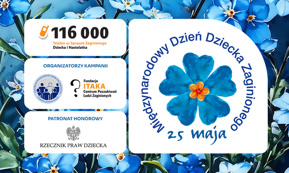 plakat dotyczący Międzynarodowego Dnia Dziecka Zaginionego
źródło Fundacja Itaka