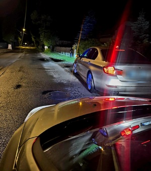 BMW podczas kontroli policyjnej