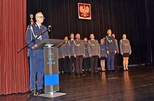 przemówienie Komendanta Powiatowego Policji w Oławie