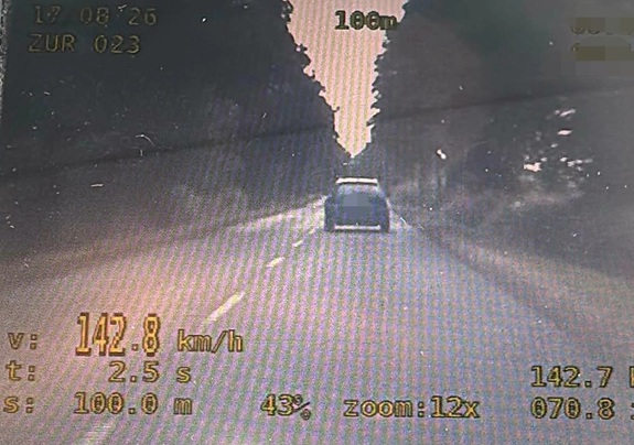 samochód skoda przekraczająca prędkość